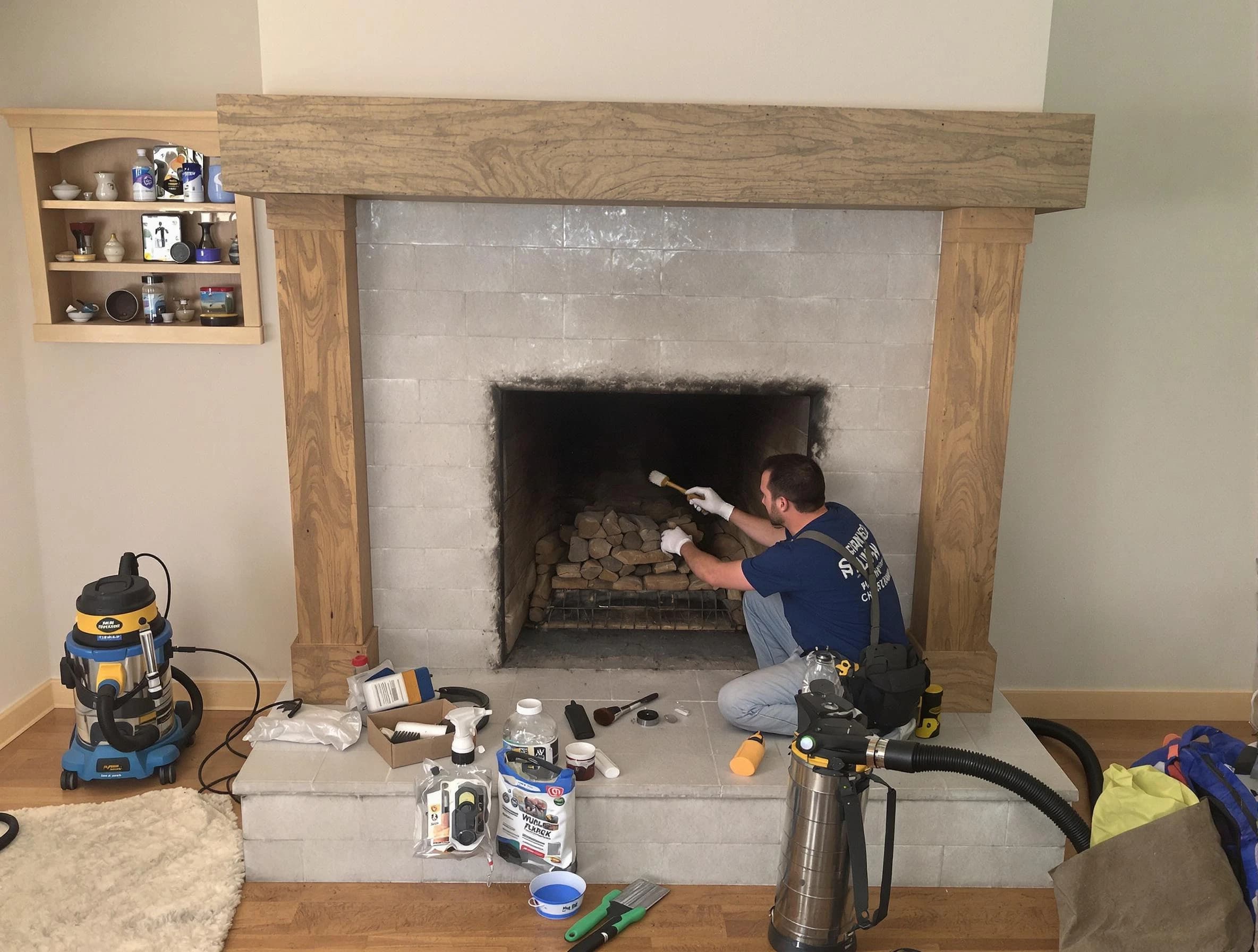 Detailed creosote removal process by Ross Chimney Sweep in Ross, PA