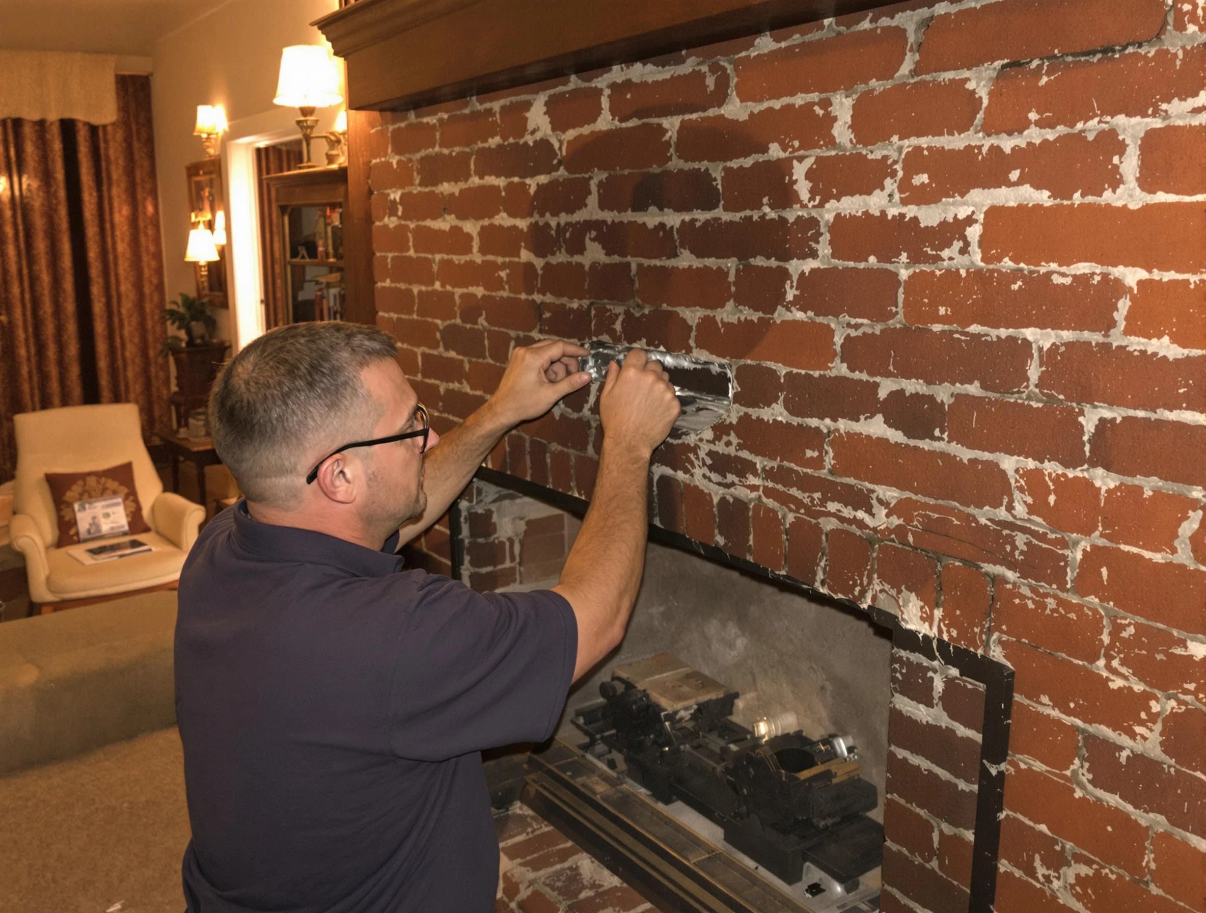 Ross Chimney Sweep expert fixing a fireplace in Ross, PA