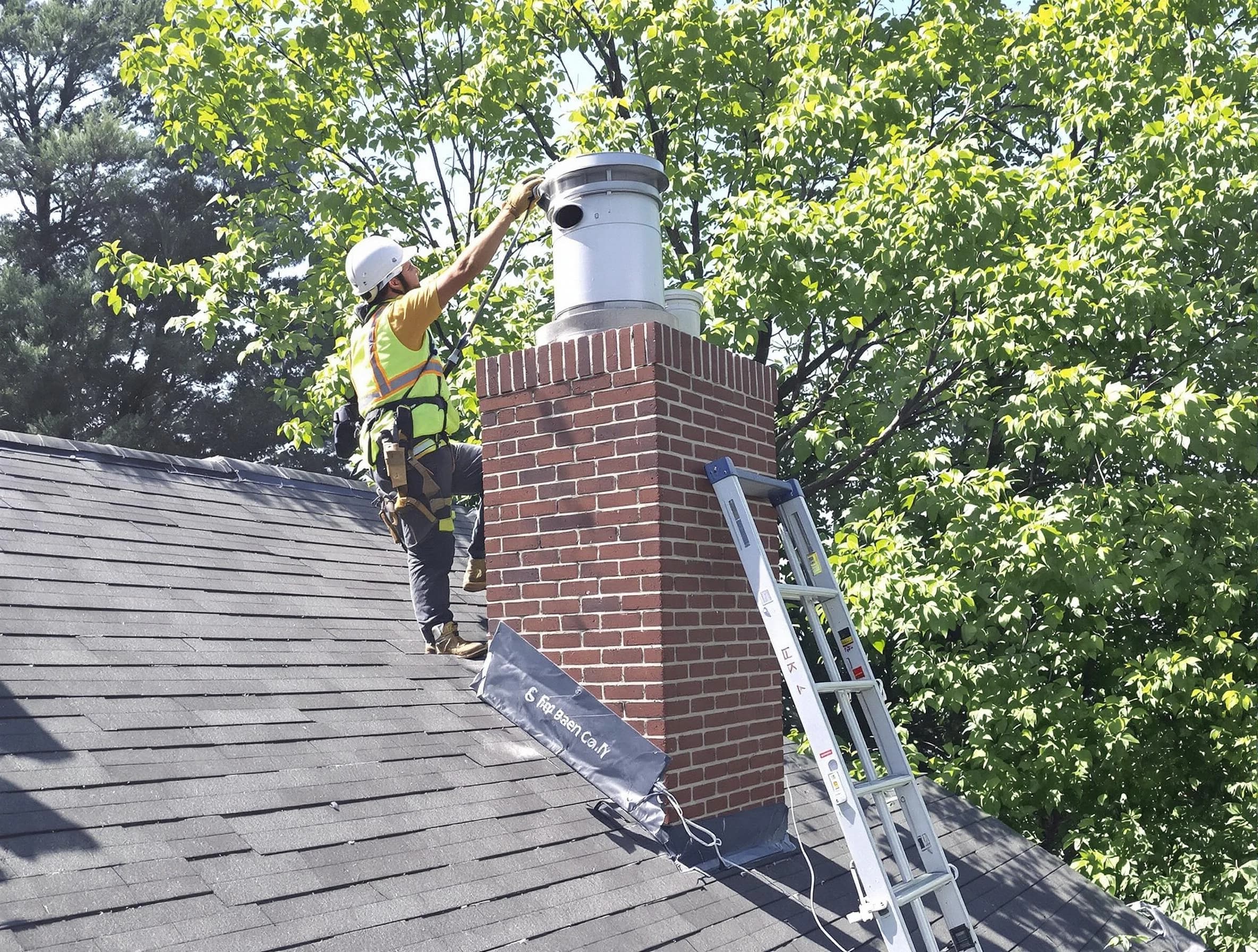 Chimney liner inspection by Ross Chimney Sweep in Ross, PA