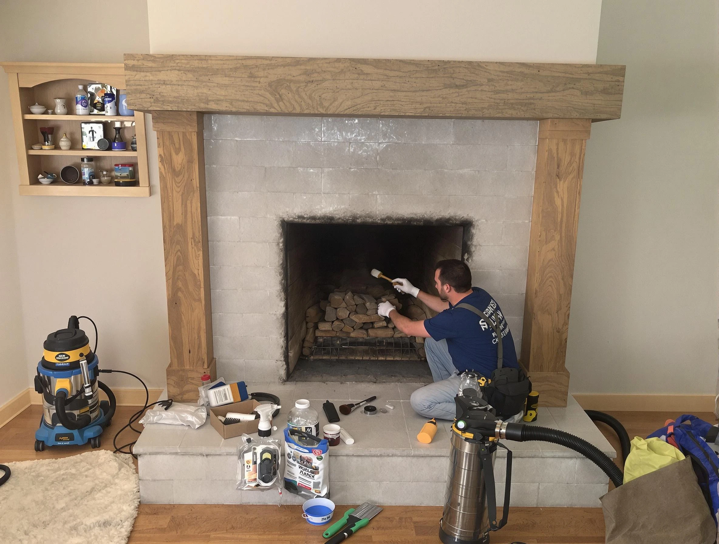 Detailed creosote removal process by Ross Chimney Sweep in Ross, PA
